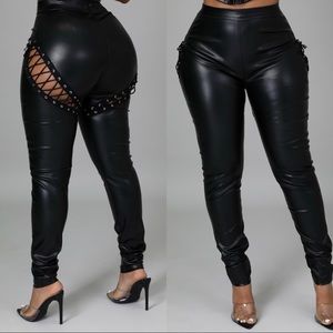 Snob Leather Pants (Black)